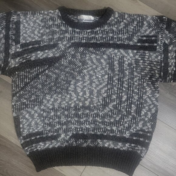 Vintage CLUB INTERNATIONAL Sweater Abstract Geometric Knit Size XL - Picture 3 of 4